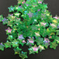 10MM AB Dark Green Transparent Acrylic Star Spacer Beads