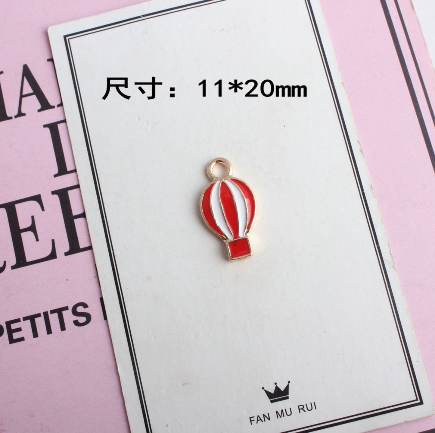 11MM x 20MM Hot Air Balloon Enamel Charm