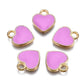 12MM Gold Plated Enamel Heart Charms (Multiple Colors)