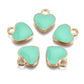 12MM Gold Plated Enamel Heart Charms (Multiple Colors)