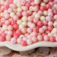 Chunky 12MM/14MM Pink Cotton Candy Themed Acrylic Round Bead Mix