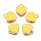 12MM Gold Plated Enamel Heart Charms (Multiple Colors)