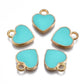 12MM Gold Plated Enamel Heart Charms (Multiple Colors)