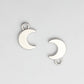 12MM x 7MM Sparkling Sky Themed Moon Zinc Alloy Enamel Charm