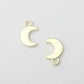 12MM x 7MM Sparkling Sky Themed Moon Zinc Alloy Enamel Charm