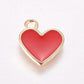 13MM Heart Enamel Charm (Red, White, or Black)