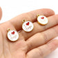 18MM Flat White Round "I Love Dogs" Enamel Charm