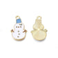 23MM Snowman with Bucket Hat, Christmas Themed Enamel Charm