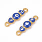 27MM x 8MM Blue Colored Evil Eye Connector Link Charm