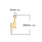 29MM Large Gold Lightning Bolt Charm