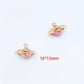 3D Moon and Star Charm Oil Drop Style Enamel Pendant (16mm x 13mm)