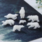 3D Printed Polar Bears in Different Positions, Swimming or Walking