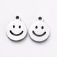 6MM Gold/Silver 304 Stainless Steel Smiley Face Charm