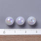 6MM/8MM AB Milky White Acrylic Iridescent Beads