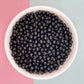 6MM/8MM Black Solid Colored Acrylic Round Ball Beads