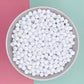 6MM/8MM Bright White Solid Colored Acrylic Round Ball Beads