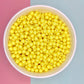 6MM/8MM Pale Yellow Solid Colored Acrylic Round Ball Beads