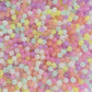 6MM/8MM Mixed Color Glow-in-The-Dark Acrylic Round Ball Beads