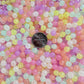 6MM/8MM Mixed Color Glow-in-The-Dark Acrylic Round Ball Beads