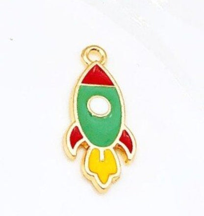 Alloy Enamel Astronaut Space Shuttle Space Charms