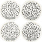 A-Z Alphabet Individual Beads, Black Letter White Beads (7MM)