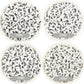 BLACK Letter A-Z Alphabet Individual Beads, White beads with Black Letters (7MM)