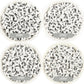 A-Z Alphabet Individual Beads, Black Letter White Beads (7MM)