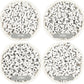 A-Z Alphabet Individual Beads, Black Letter White Beads (7MM)
