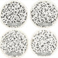 A-Z Alphabet Individual Beads, Black Letter White Beads (7MM)