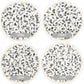A-Z Alphabet Individual Beads, Black Letter White Beads (7MM)
