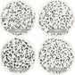A-Z Alphabet Individual Beads, Black Letter White Beads (7MM)