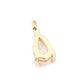 Clear Teardrop Rhinestone 18K Gold Plated Charm (7MM x 4MM)