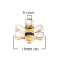 Cute Bee Enamel Charm (9x10mm)