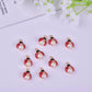 Cute LadyBug Alloy Charm with Pearl (15mm x 11mm)