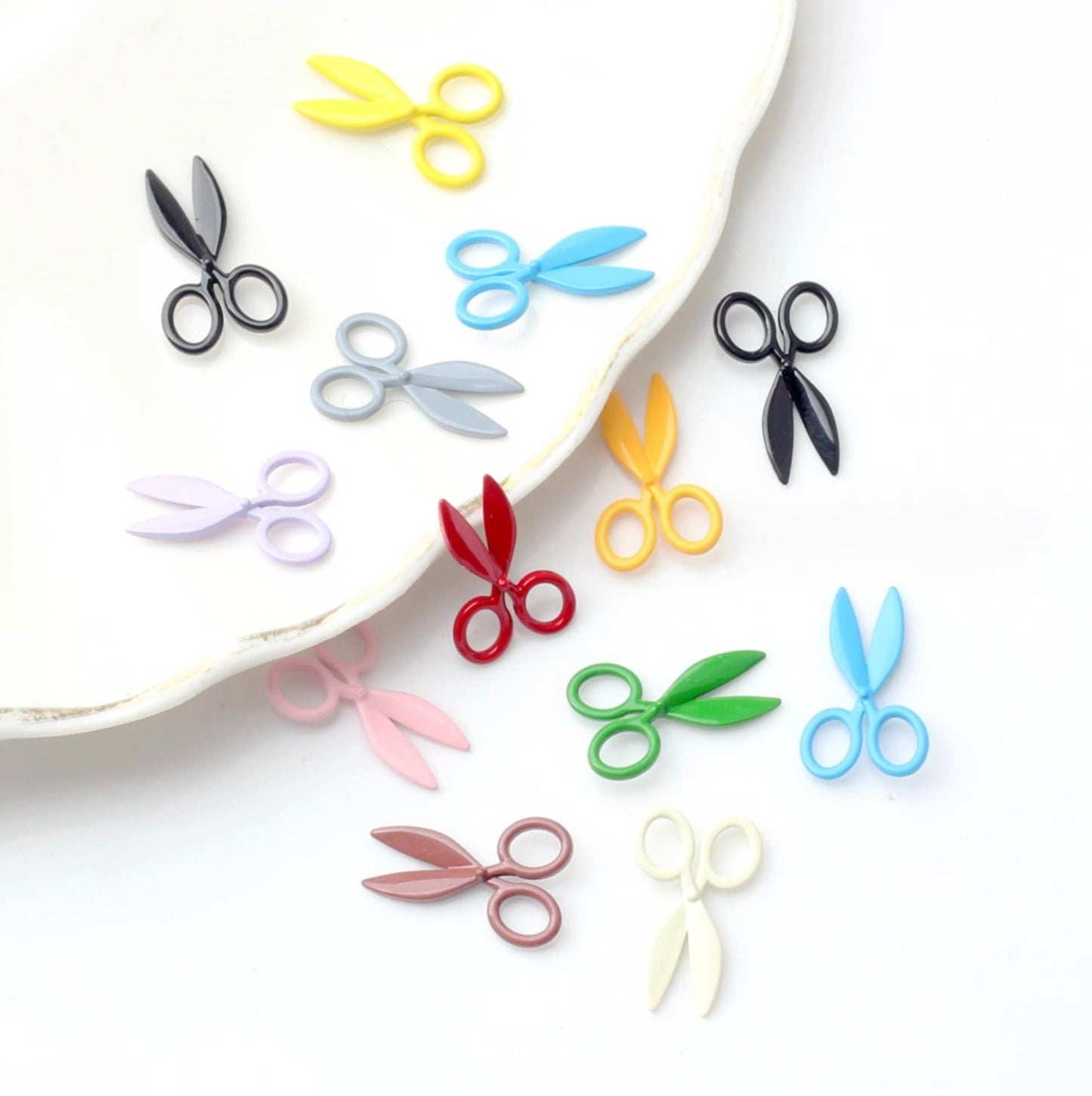 Cute Mini Metal Scissor Themed Charms