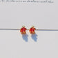 Metal Rose Flower and Flower Stem Enamel Charm