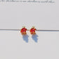 Metal Rose Flower and Flower Stem Enamel Charm