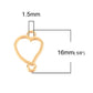 Floating Heart Open Back Bezel Connector Charm