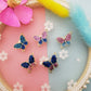 Glitter Butterfly Enamel Charm (14mm x 22mm)