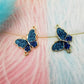 Glitter Butterfly Enamel Charm (14mm x 22mm)