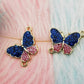 Glitter Butterfly Enamel Charm (14mm x 22mm)