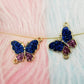 Glitter Butterfly Enamel Charm (14mm x 22mm)