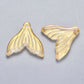 15MM Gold Glitter Mermaid Tail Colored Glass Charm