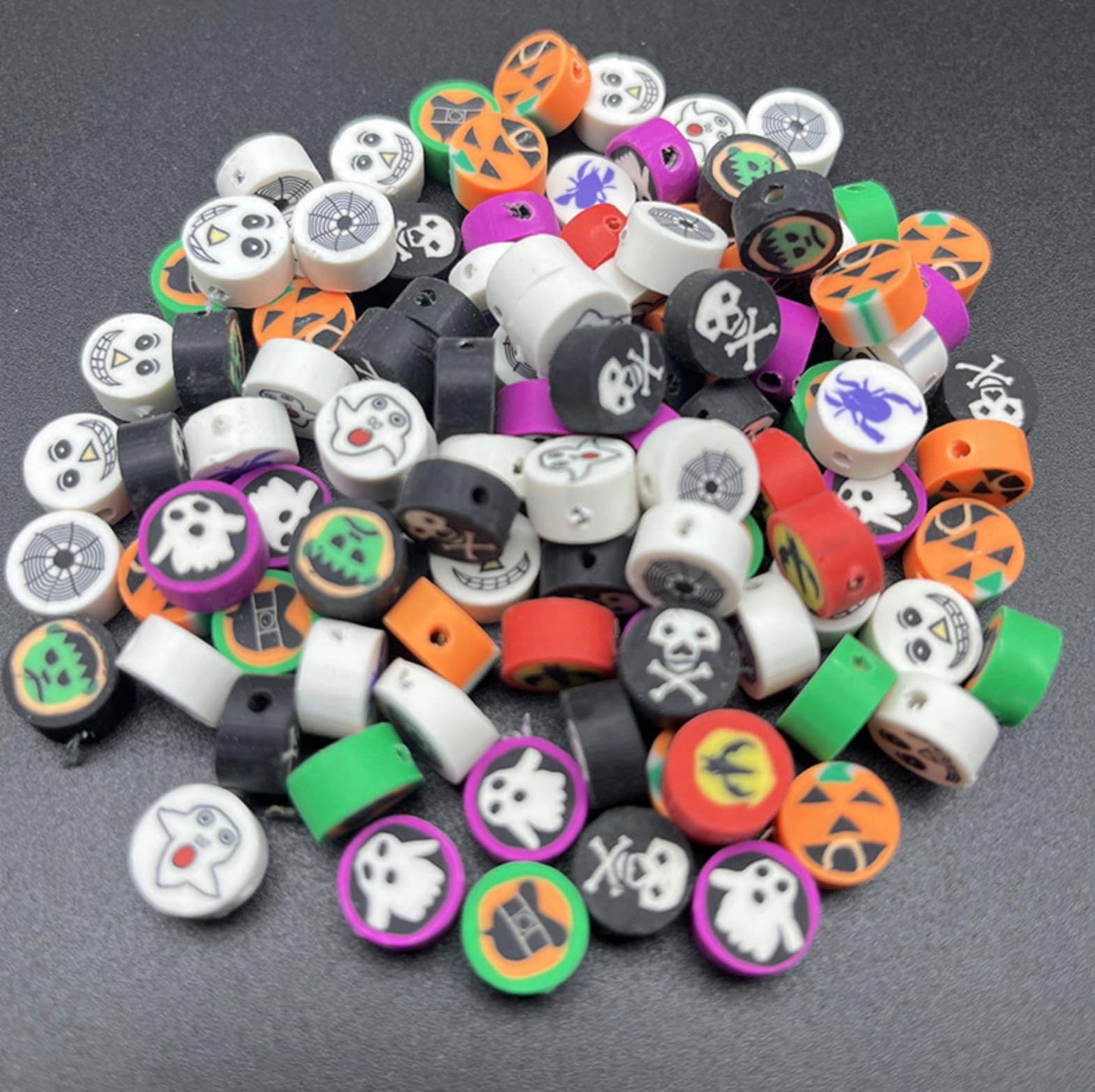 10MM Halloween Themed Polymer Clay Bead Mixes