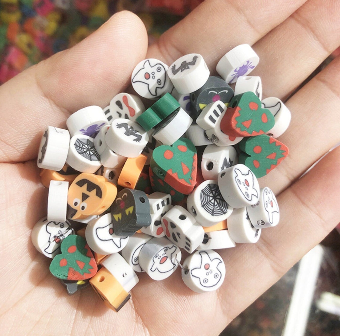 10MM Halloween Themed Polymer Clay Bead Mixes