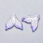 19.5MM Light Purple Mermaid Tail Spray Painted Colored Glass Charm