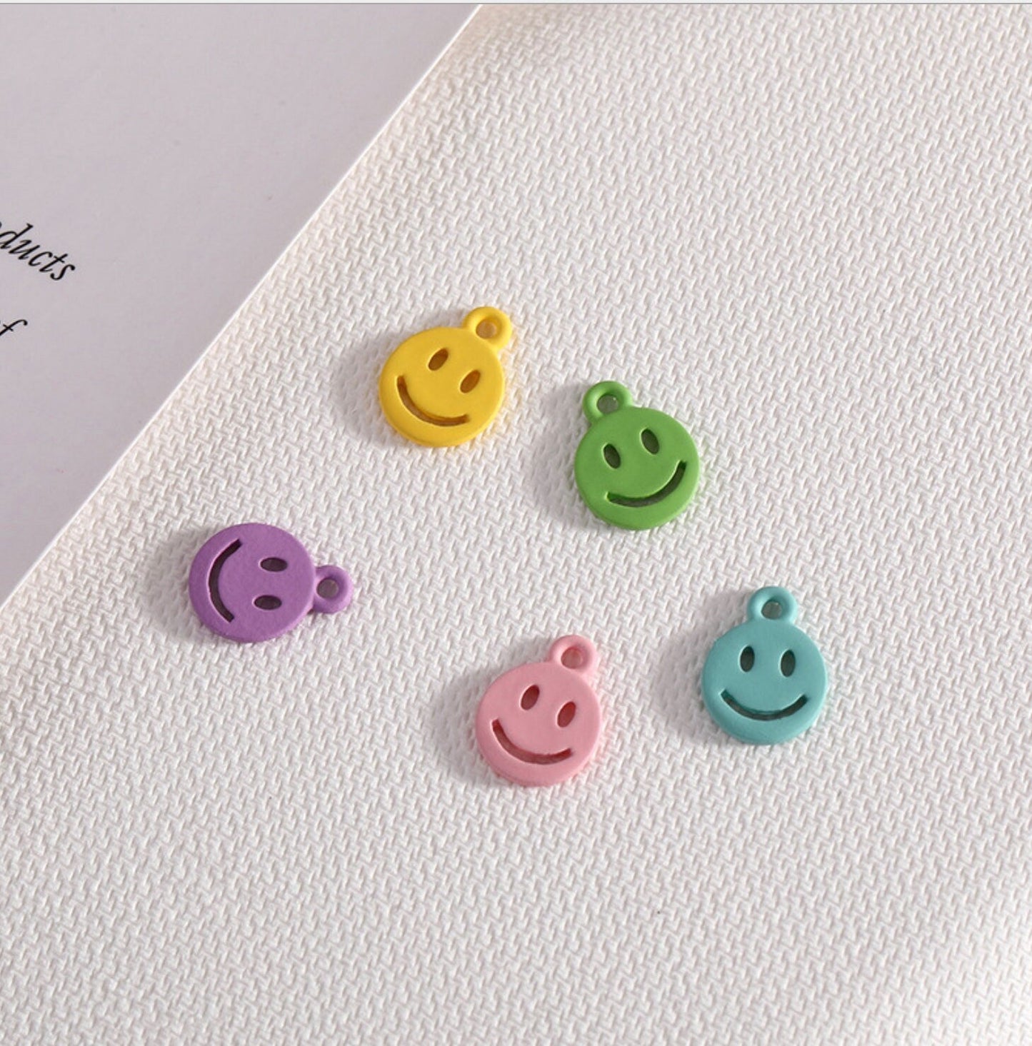 Metal Alloy Smiley Face Charms (9MM x 12MM)