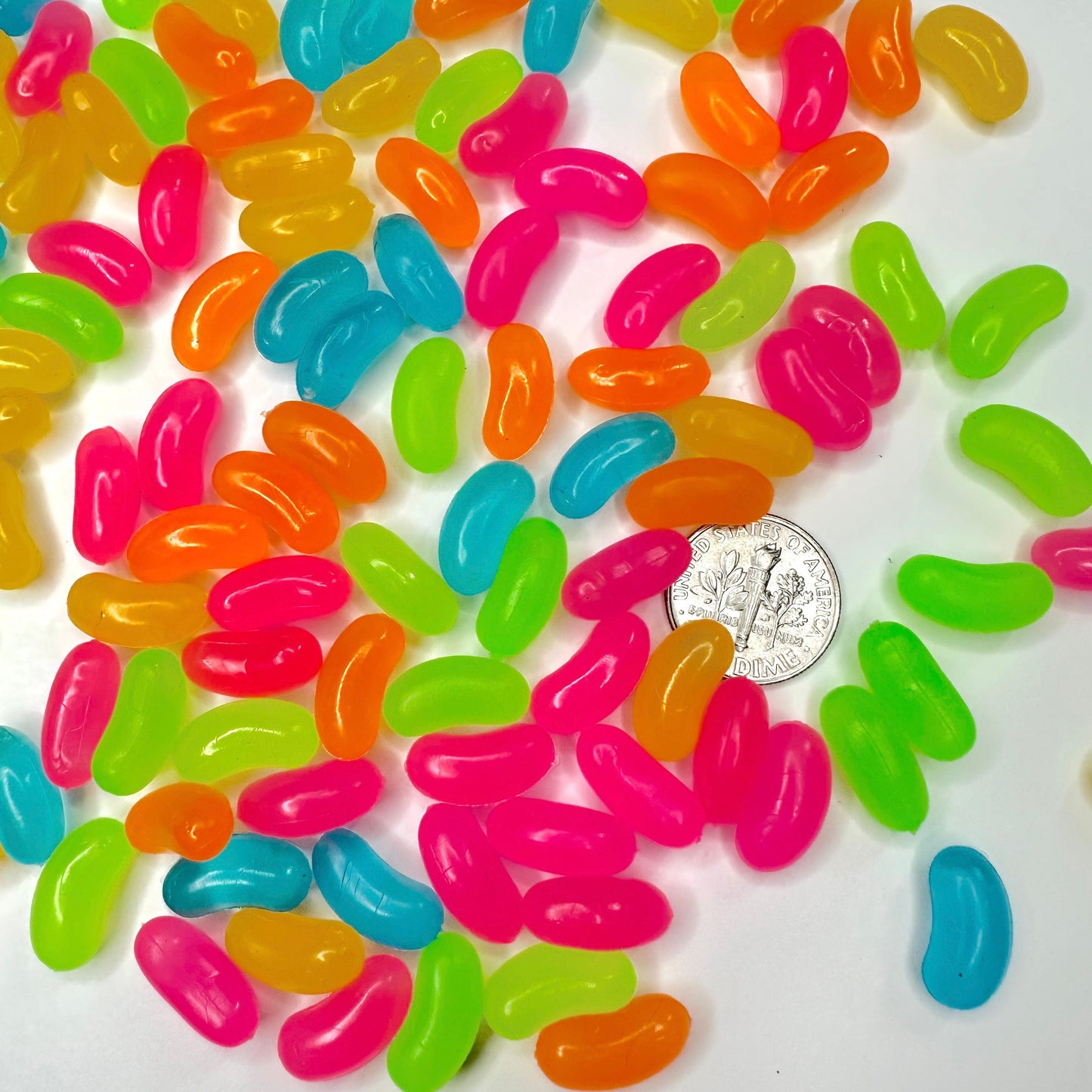 FAKE Small/Medium/Large Jelly Bean, Candy Themed Cabochons (No Eyepins)