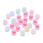 8MM Mixed Colors Frosted Transparent Round Acrylic Beads