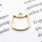 Open Back Bezel Cat Charm (13.5mm x 14mm)